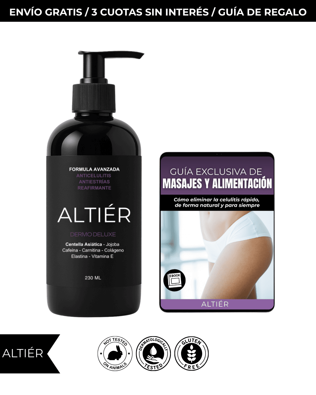 Dermodeluxe Alta Cosmética: Tratamiento para Celulitis, Flacidez, Arrugas y Reafirmante - 230 ML.