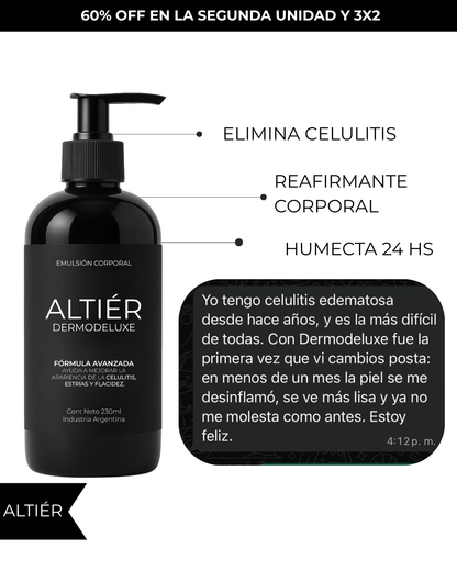 Dermodeluxe Alta Cosmética: Tratamiento para Celulitis, Flacidez, Arrugas y Reafirmante - 230 ML.