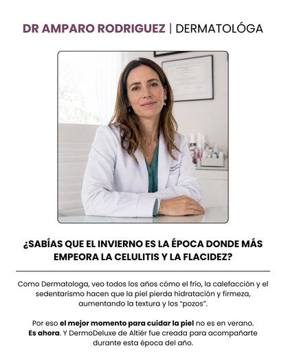 DERMODELUXE – Emulsión Corporal Anticelulitis, Antiflacidez, Antiarrugas y Humectante