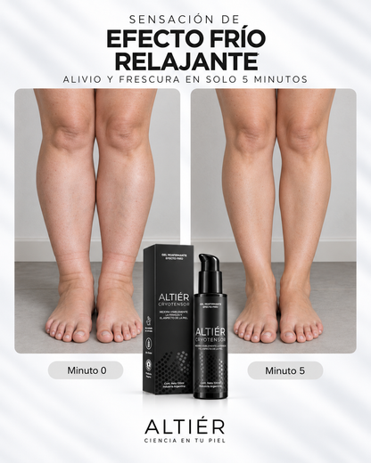 CRYOTENSOR – Gel corporal Reductor · Frío Intenso + Alivio inmediato.