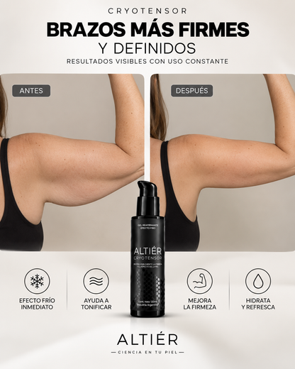 CRYOTENSOR – Gel corporal Reductor · Frío Intenso + Alivio inmediato.